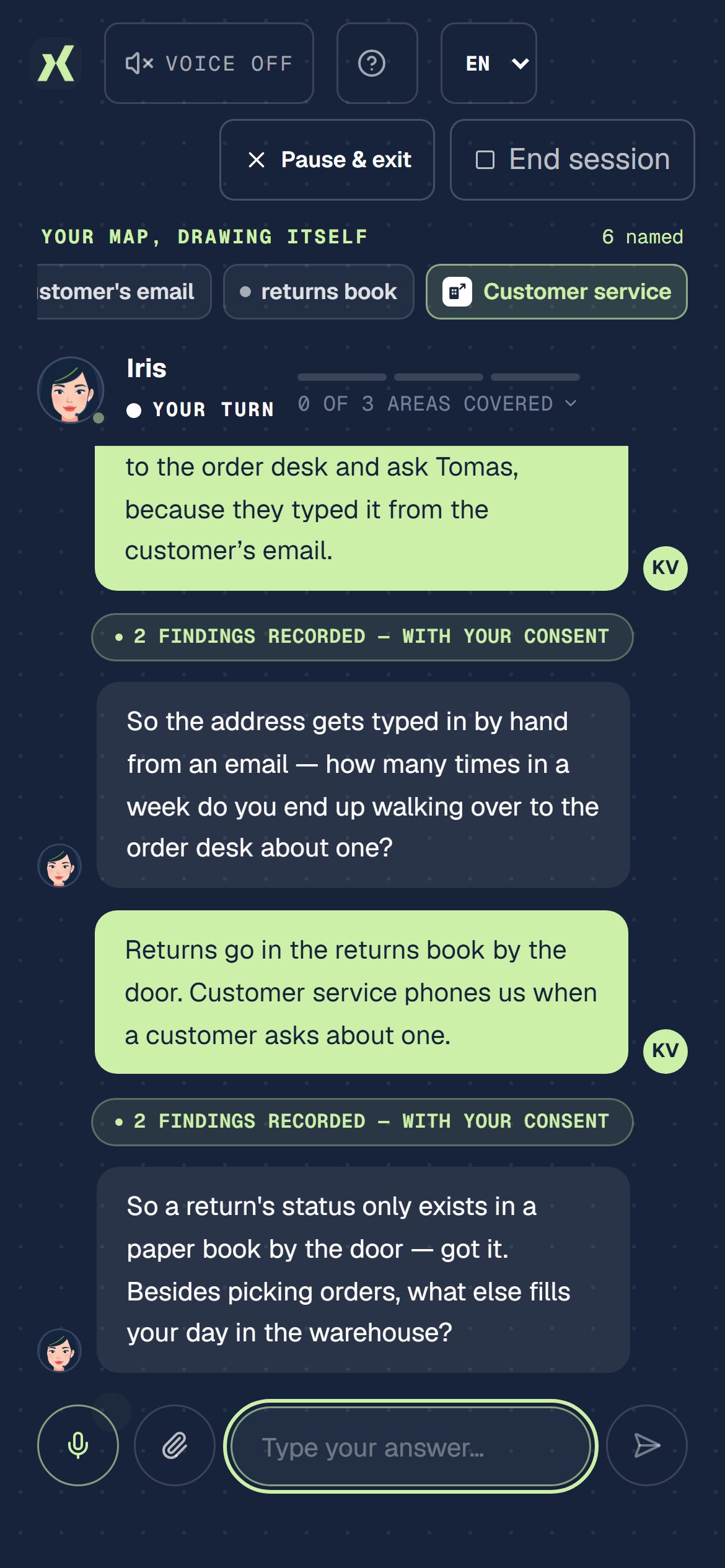 The same interview on a phone